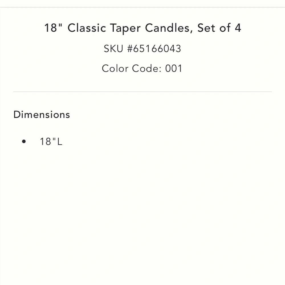 Red Burgundy 18” s/4 candles